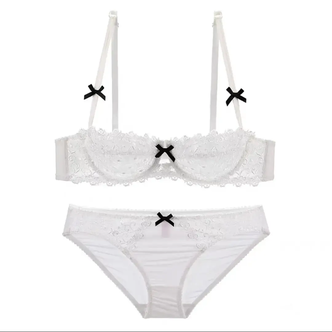 Sexy Lace Big Cup Underwear Women Plus Size Transparent