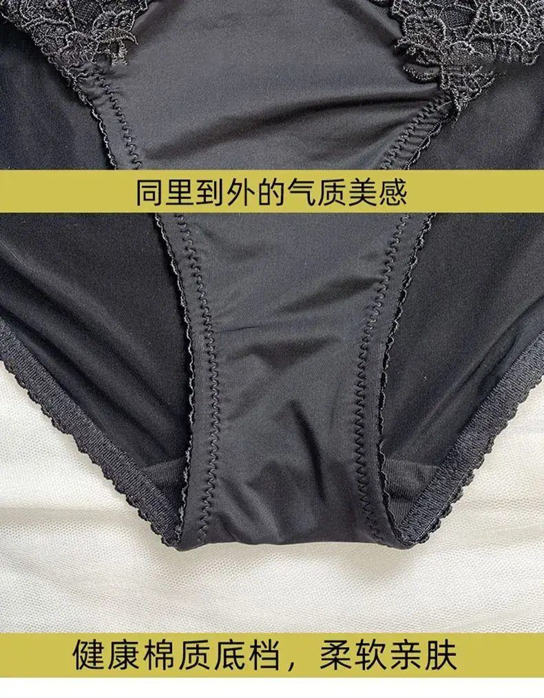 Sexy Lace Big Cup Underwear Women Plus Size Transparent — feature 7