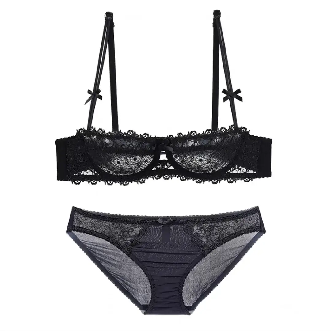 Sexy Lace Big Cup Underwear Women Plus Size Transparent