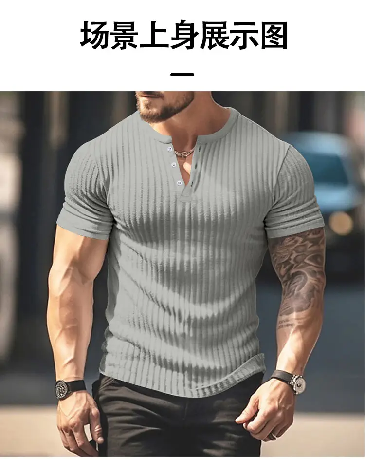 Men Grey Short Sleeve Hoodie Shorts Set Summer — feature 12