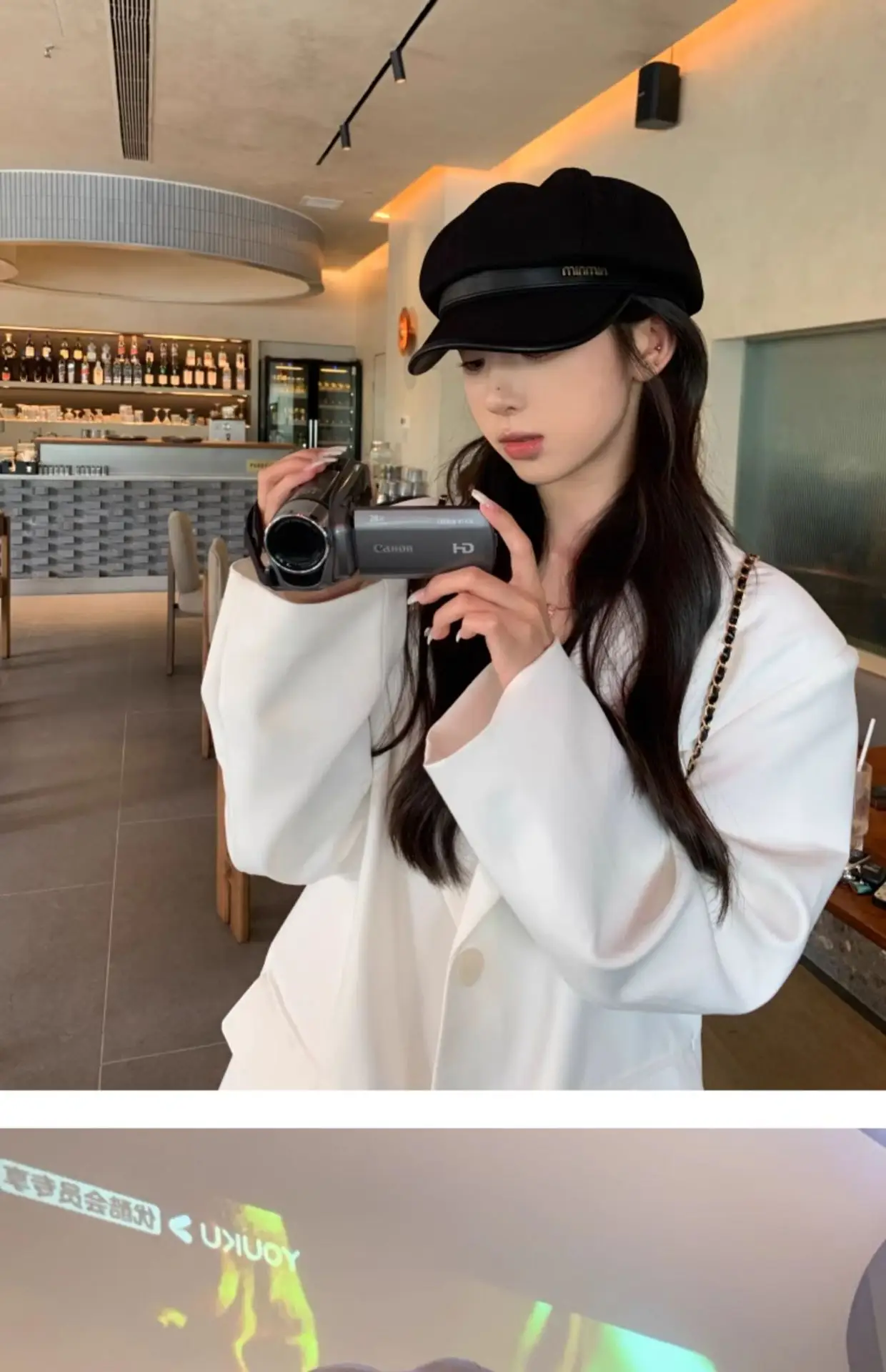 Women Vintage Painter Beret Cap Brown — feature 11