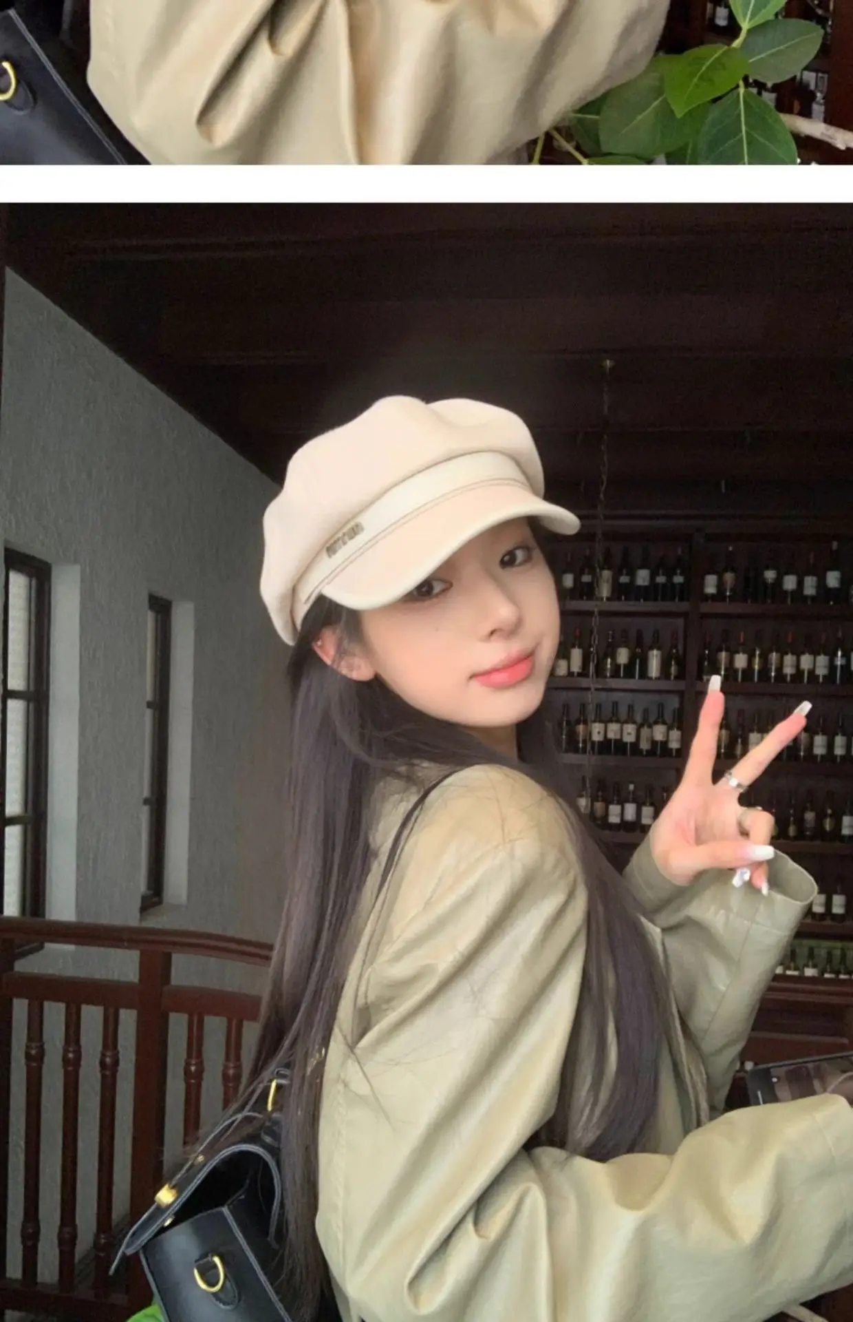 Women Vintage Painter Beret Cap Brown — feature 29