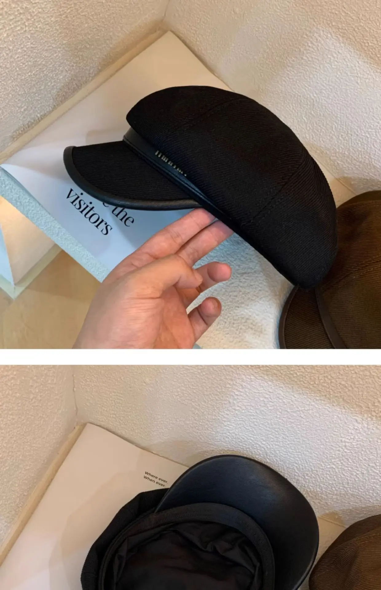 Women Vintage Painter Beret Cap Brown — feature 35