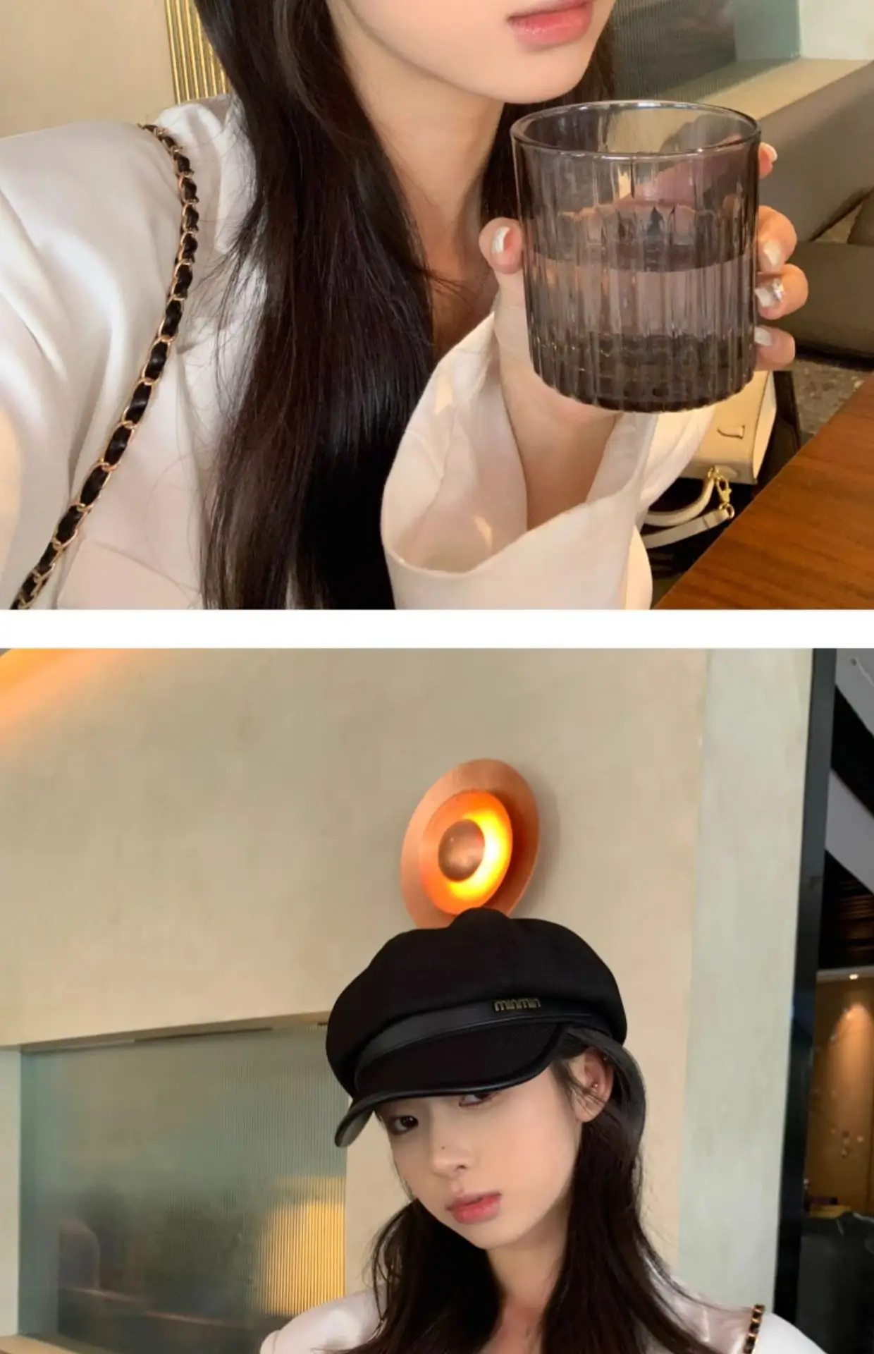 Women Vintage Painter Beret Cap Brown — feature 7