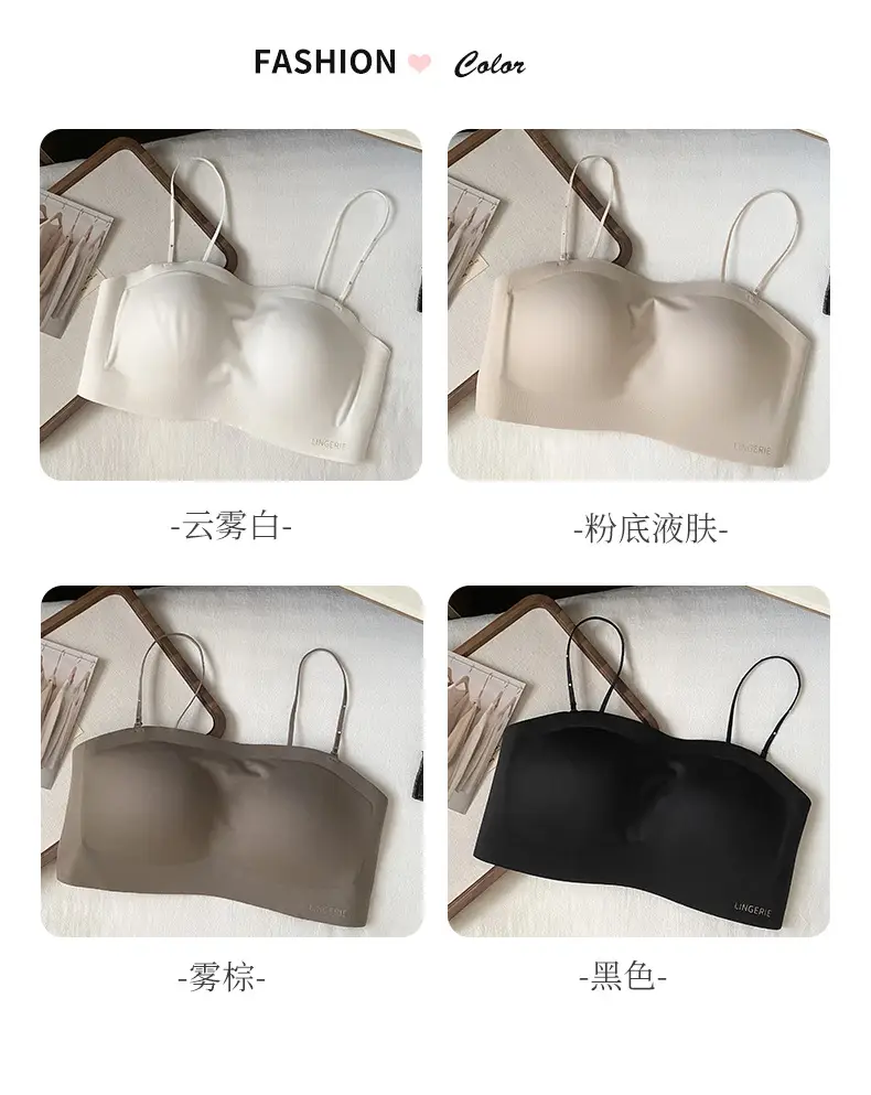 Women's Strapless Underwear Black Soft Anti-Slip Support — feature 8