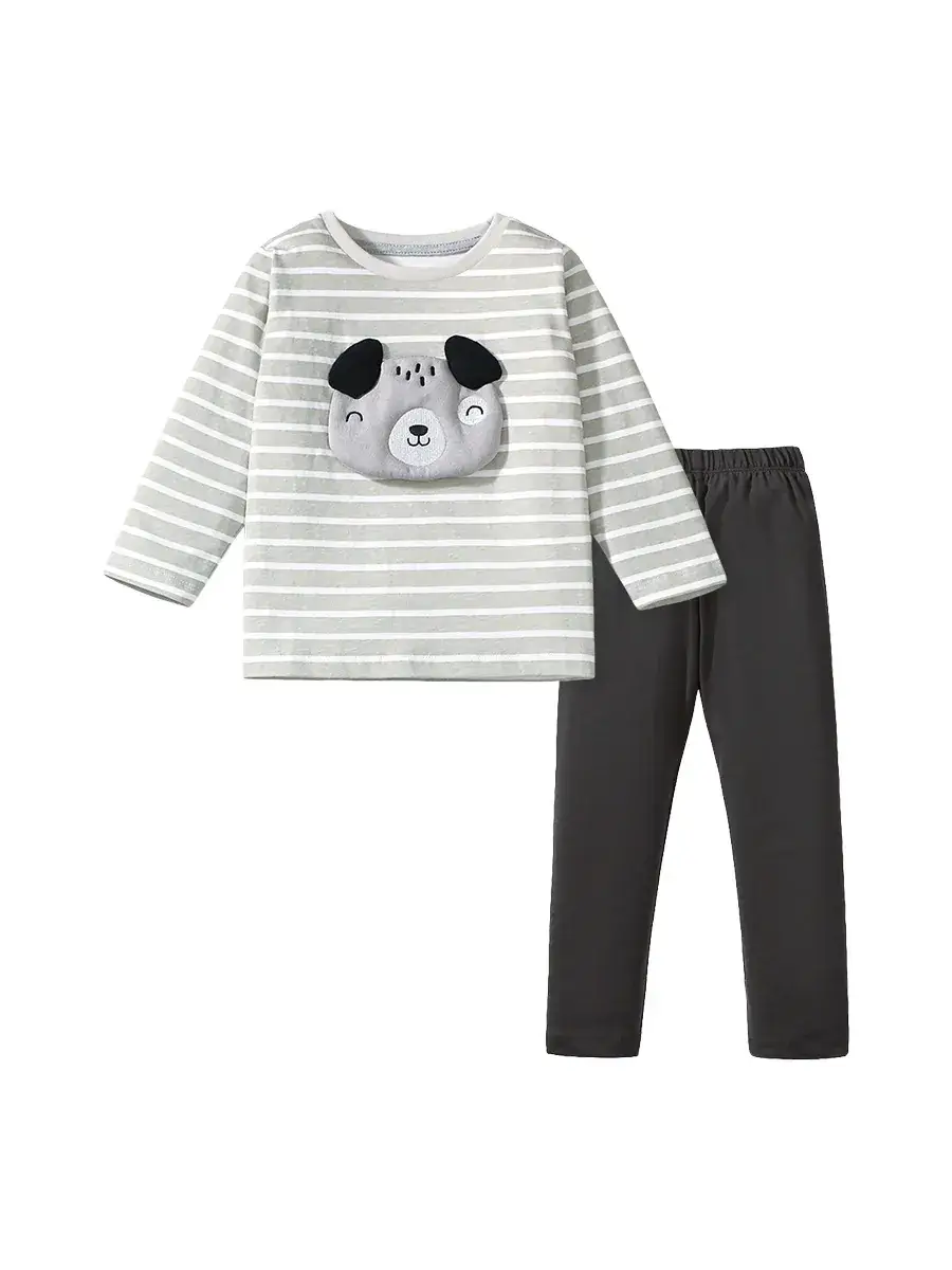 Little maven European and American Boys Embroidery suit Autumn New Children's Wear Long Sleeve Cute Children's suit