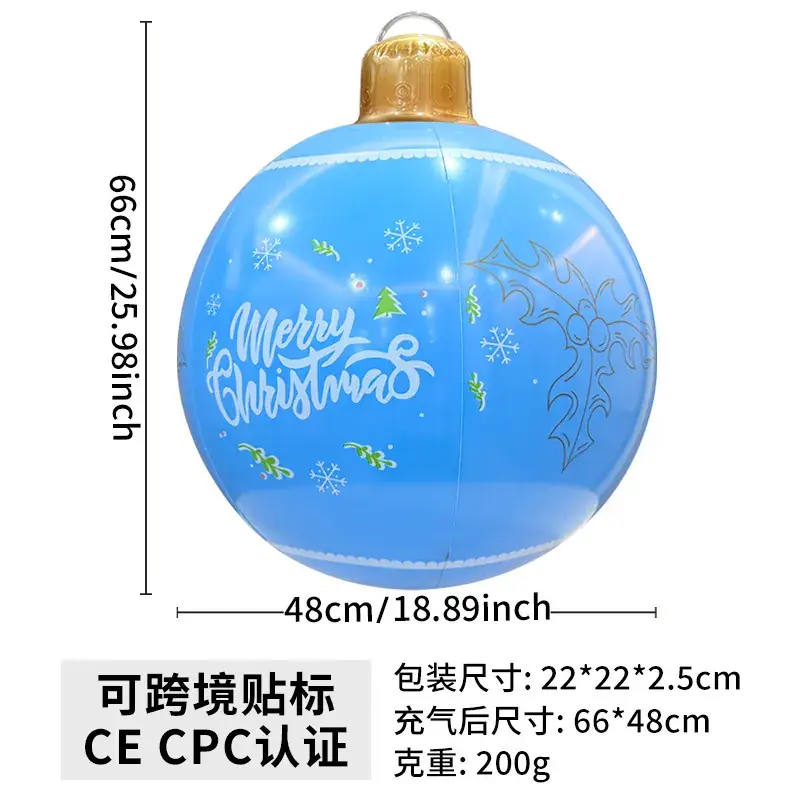 Christmas Water Injection Ornament Blue 22x22 - Image 4
