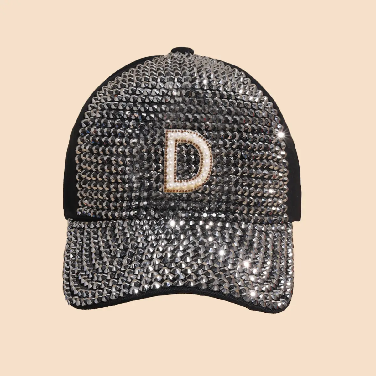 Women's Rhinestone Sun Hat with H Logo — feature 14