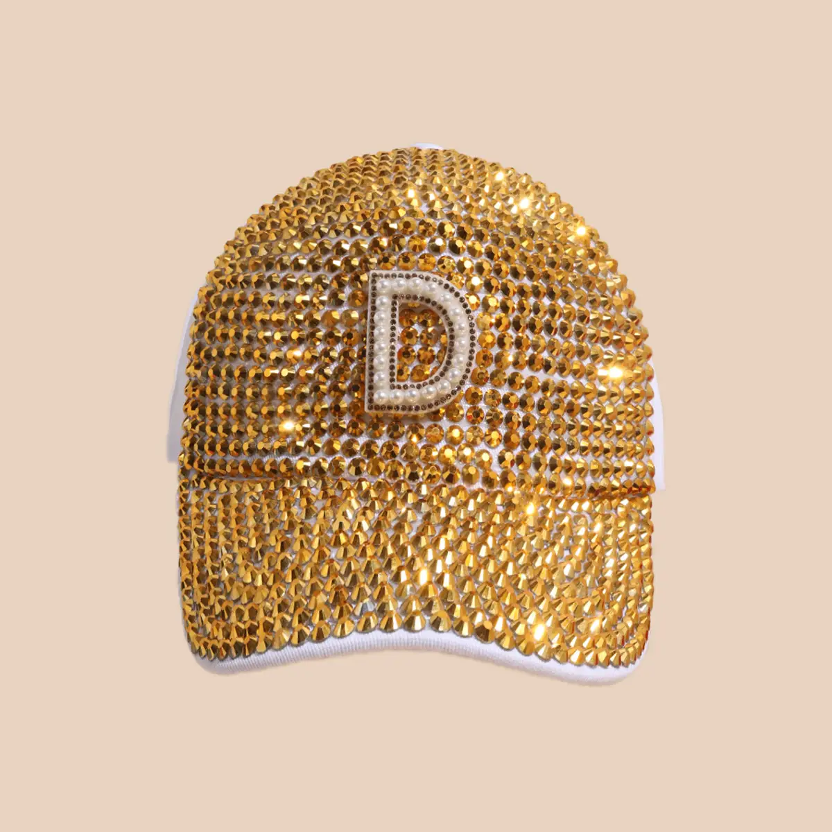 Women's Rhinestone Sun Hat with H Logo — feature 2