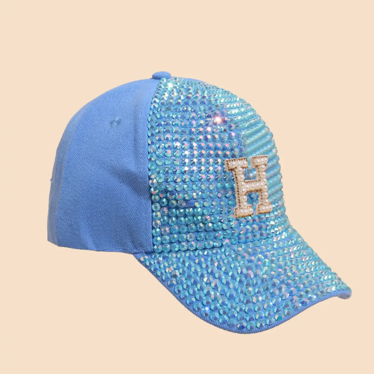 Women's Rhinestone Sun Hat with H Logo — feature 26