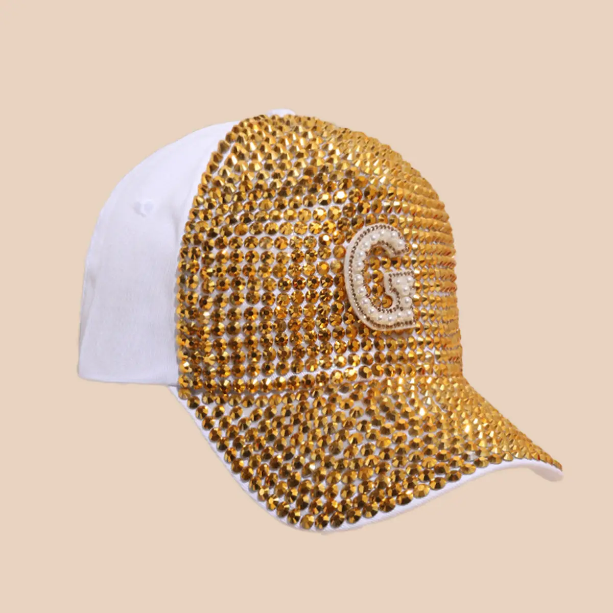 Women's Rhinestone Sun Hat with H Logo — feature 7