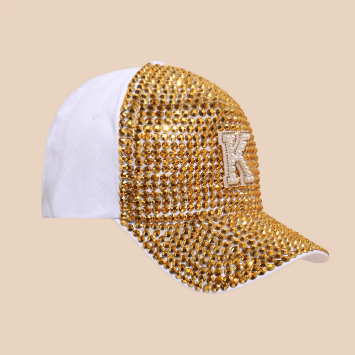 Women's Rhinestone Sun Hat with H Logo - Image 2