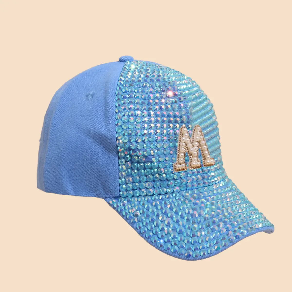 Women's Rhinestone Sun Hat with H Logo - Image 24