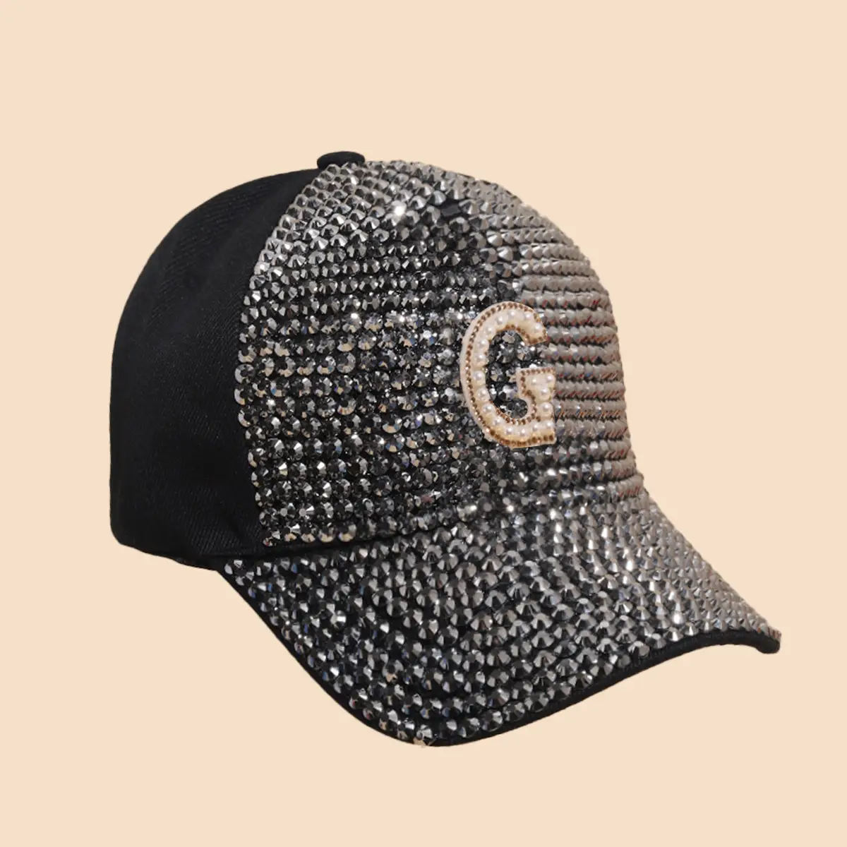 Women's Rhinestone Sun Hat with H Logo - Image 9
