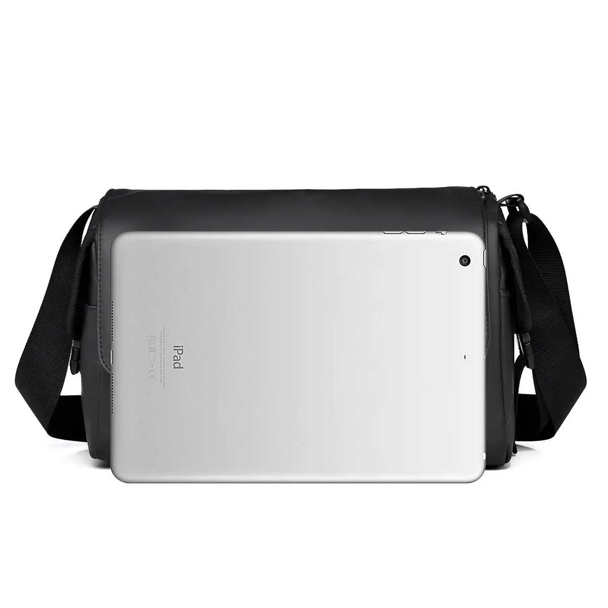 Black Crossbody Messenger Bag for Men Women Large Capacity - Image 6