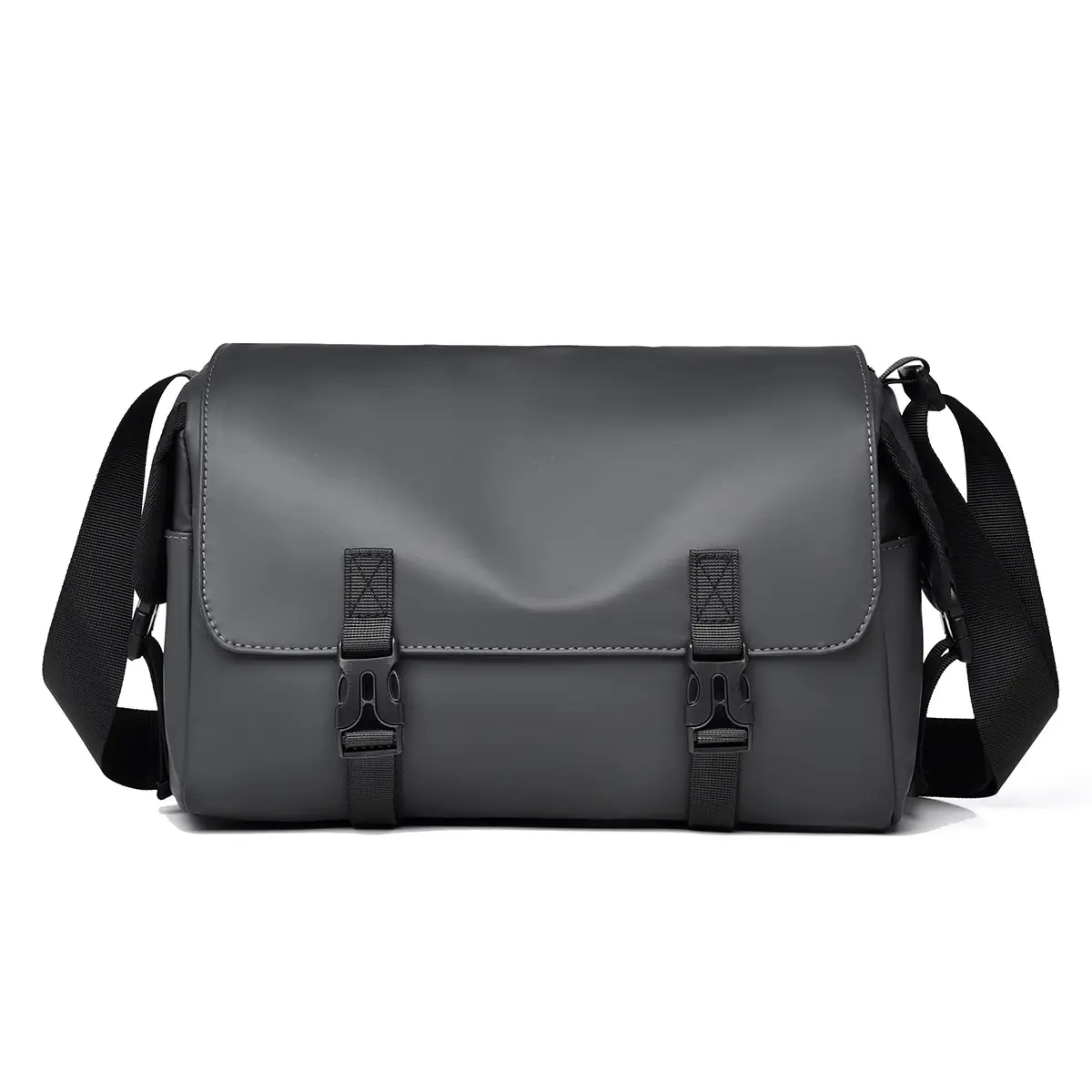 Black Crossbody Messenger Bag for Men Women Large Capacity - Image 3