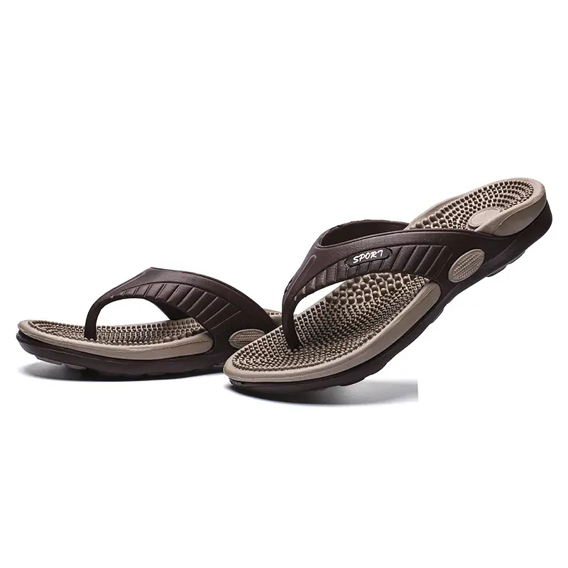 2022 Red Black Massage Flip Flops Men Summer — feature 3