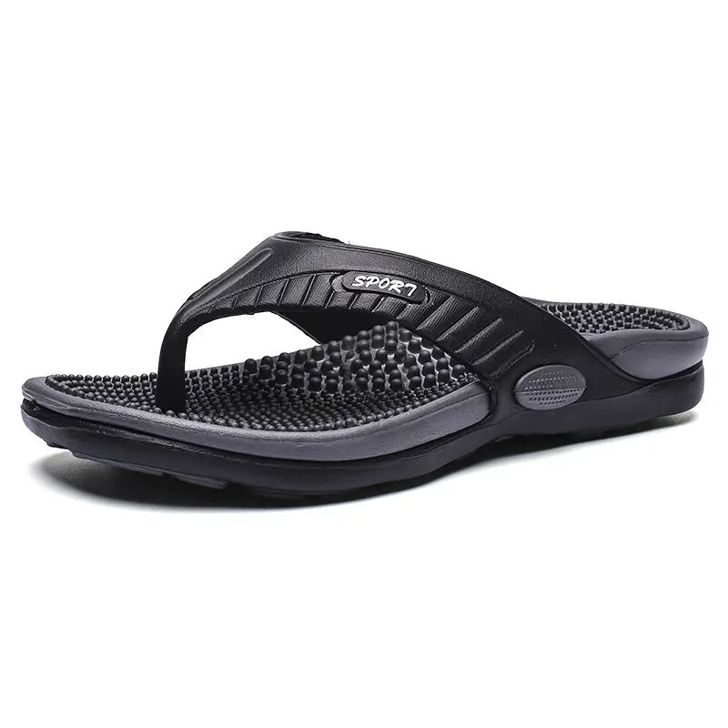 2022 Red Black Massage Flip Flops Men Summer — feature 6