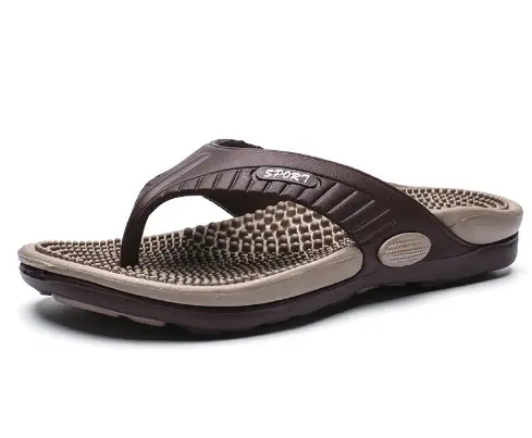 2022 Red Black Massage Flip Flops Men Summer - Image 3