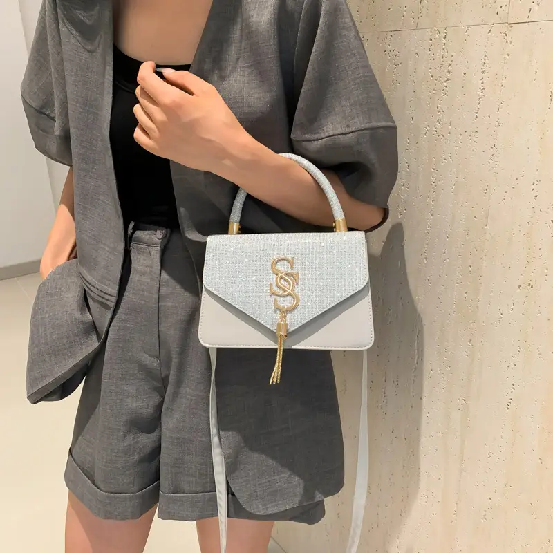 Black S-Logo Shoulder Bag for Women 2024 Spring Summer - Image 6