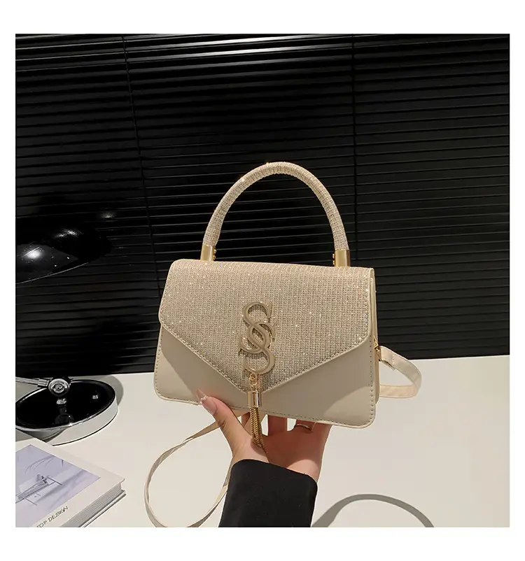Black S-Logo Shoulder Bag for Women 2024 Spring Summer — feature 35