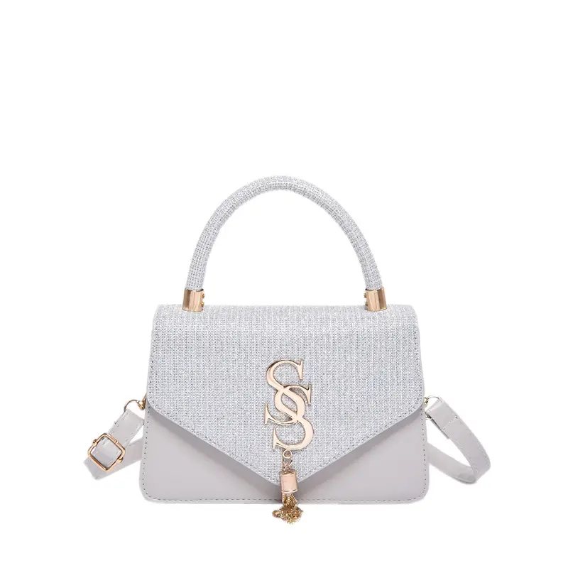 Black S-Logo Shoulder Bag for Women 2024 Spring Summer - Image 3