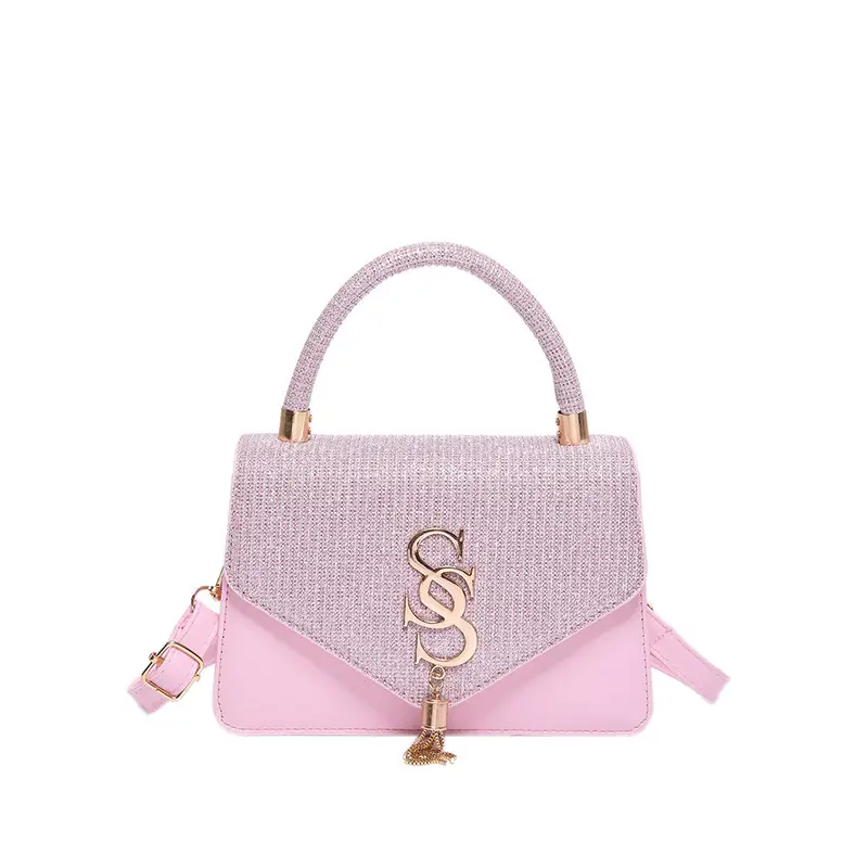 Black S-Logo Shoulder Bag for Women 2024 Spring Summer - Image 4