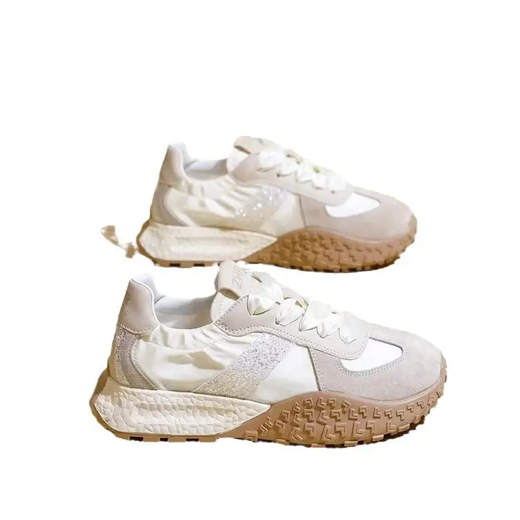 Women Silver Casual Sneakers with Thick Sole 2024 - Image 8