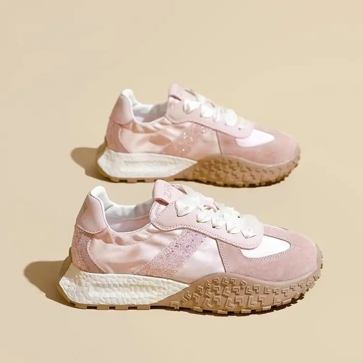 Women Silver Casual Sneakers with Thick Sole 2024 — feature 5