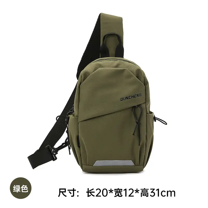 Men's Oxford Cloth Messenger Bag with Accessories - Image 4