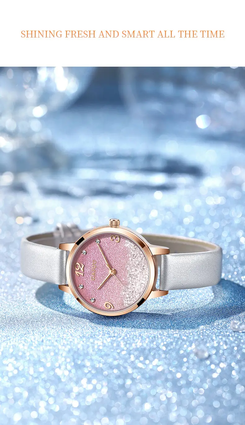 Women's Light Blue Quartz Wrist Watch with Stars Sky Design — feature 21