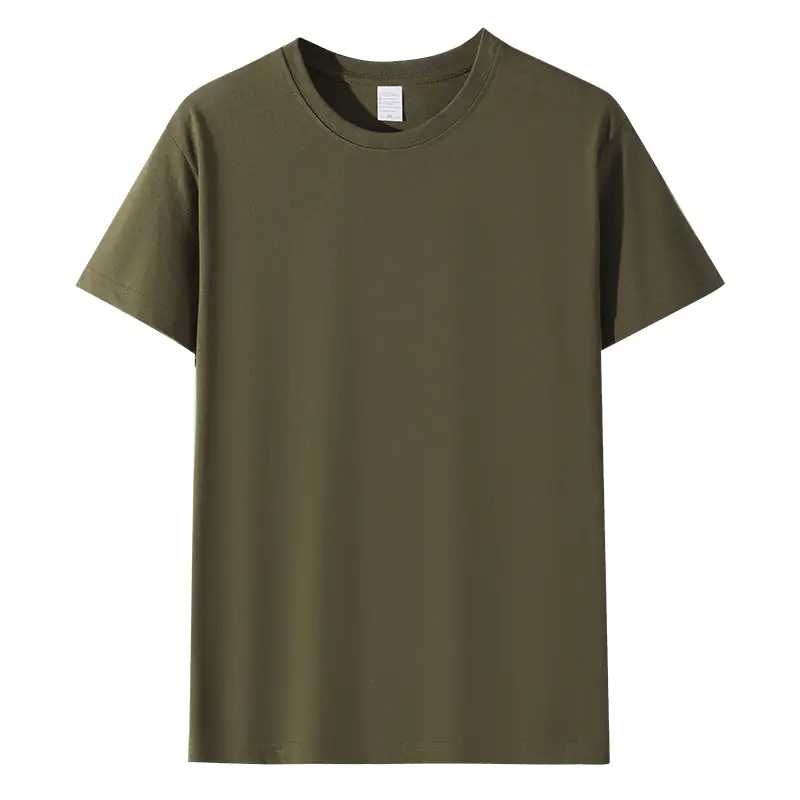Custom Olive Green Short Sleeve T-Shirt 180g