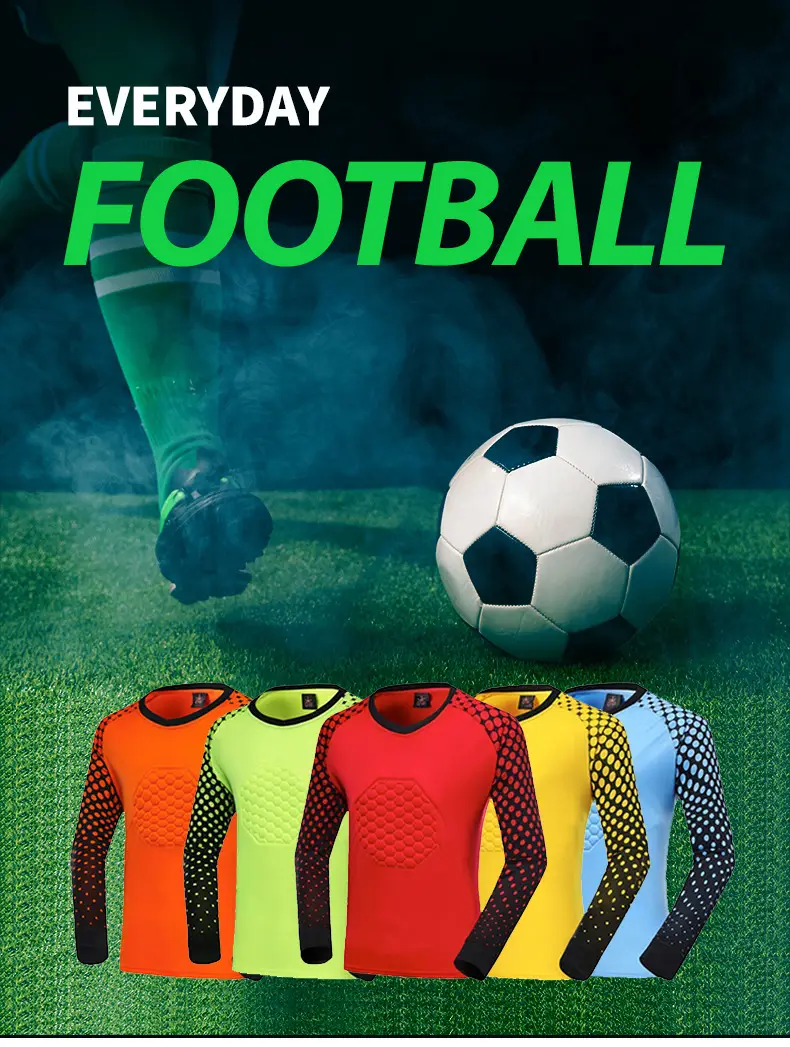 Cross-border football uniform goalkeeper general uniform suit adult children long sleeve dragon gate competition training uniform jersey wholesale — feature 1