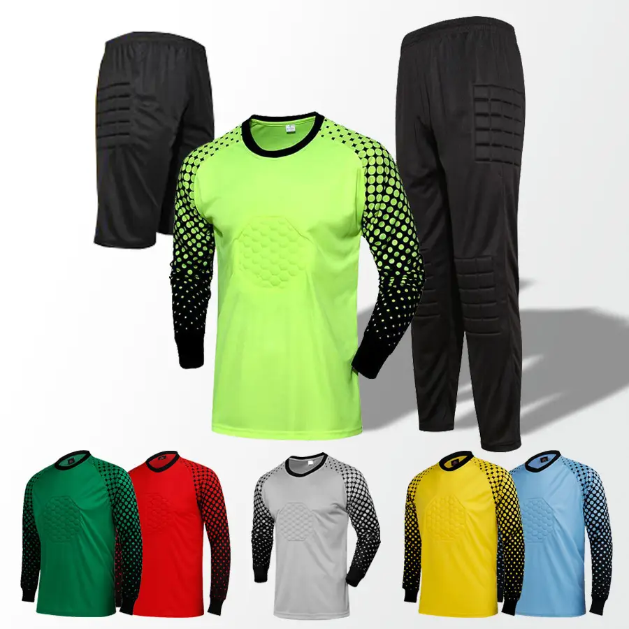 Cross-border football uniform goalkeeper general uniform suit adult children long sleeve dragon gate competition training uniform jersey wholesale — feature 3