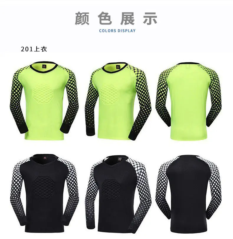 Cross-border football uniform goalkeeper general uniform suit adult children long sleeve dragon gate competition training uniform jersey wholesale — feature 4