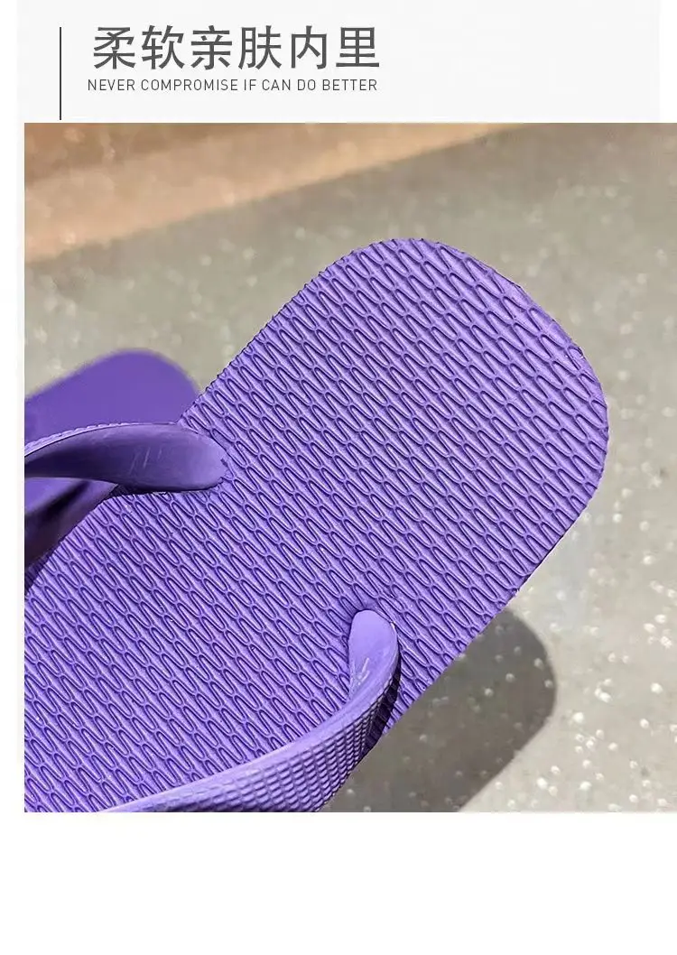 Purple Rubber Flip Flops for Summer Casual Shoes — feature 10