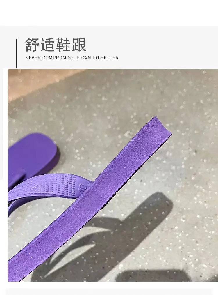 Purple Rubber Flip Flops for Summer Casual Shoes — feature 11