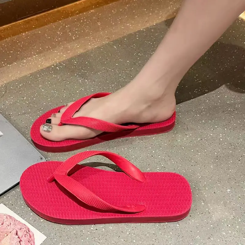 Purple Rubber Flip Flops for Summer Casual Shoes - Image 6