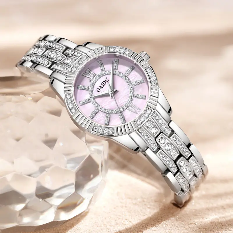Kaido Women's Round Diamond Watch Pink Saffron - Image 4