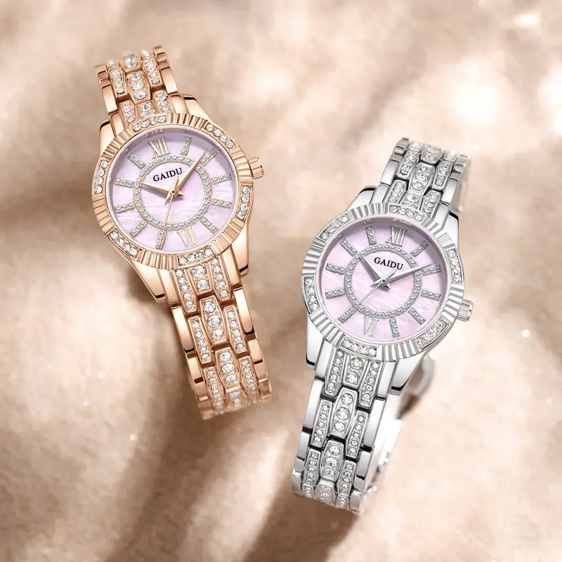 Kaido Women's Round Diamond Watch Pink Saffron - Image 5