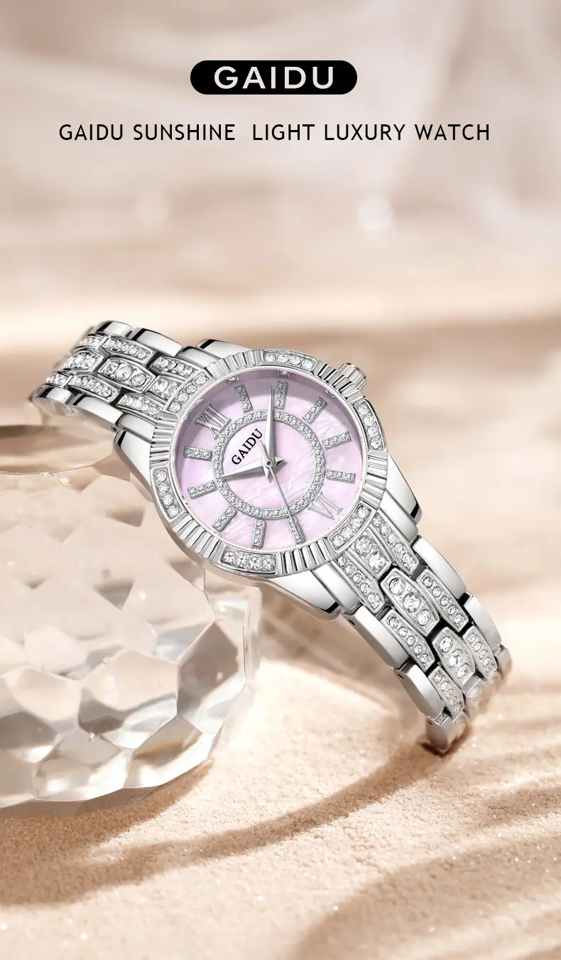 Kaido Women's Round Diamond Watch Pink Saffron — feature 12