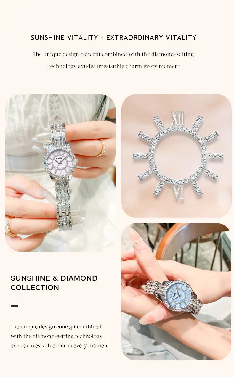 Kaido Women's Round Diamond Watch Pink Saffron — feature 13