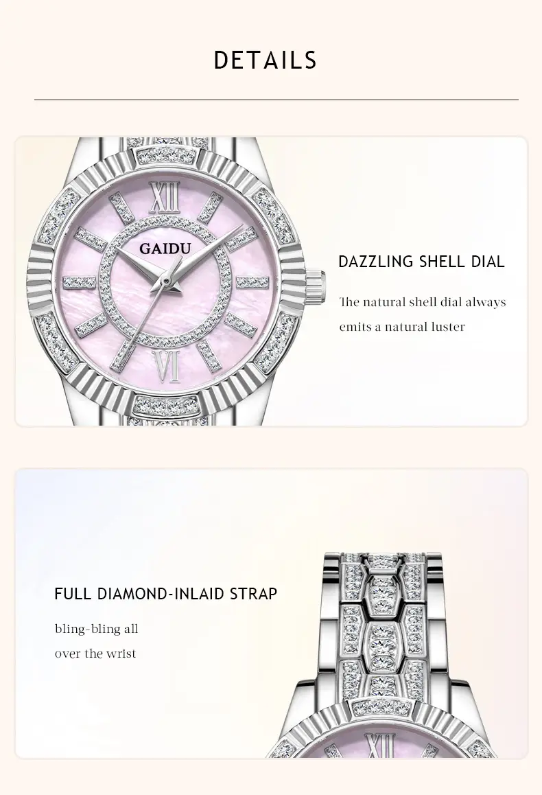 Kaido Women's Round Diamond Watch Pink Saffron — feature 21