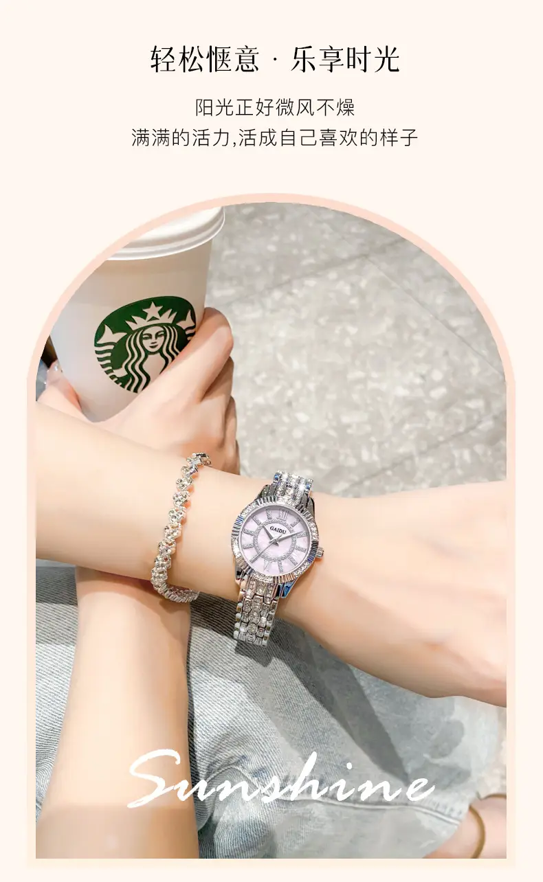 Kaido Women's Round Diamond Watch Pink Saffron — feature 4