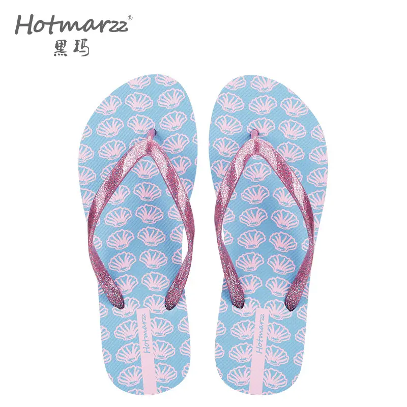 Hotmarzz Heima Women's Non-Slip Slippers Pe Flip-Flops Cross-Border Sandals Seaside Beach Flip-Flops - Image 9