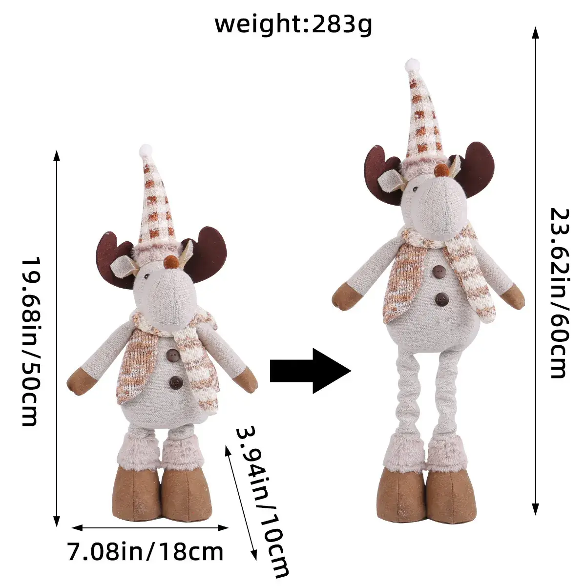 Christmas Snowman Doll 208g Weight Decorative Ornament