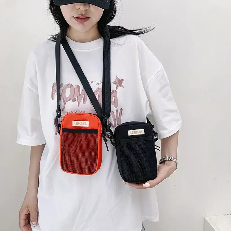 Women's Red Crossbody Phone Bag with Adjustable Strap