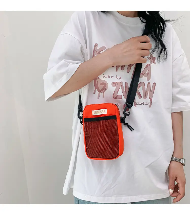 Women's Red Crossbody Phone Bag with Adjustable Strap — feature 1