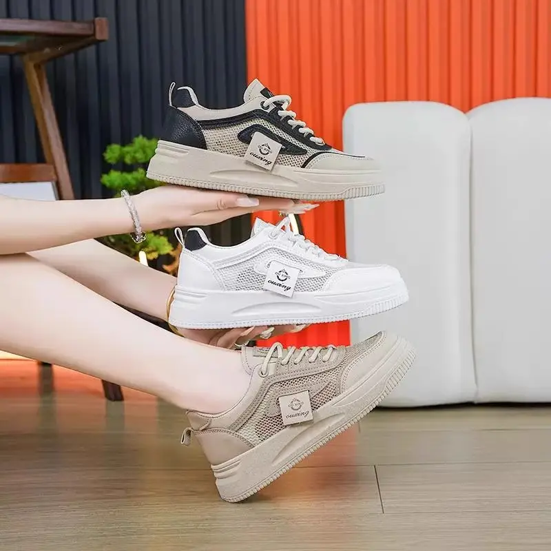 Women Chunky White Sneakers 2025 Casual Comfort - Image 4