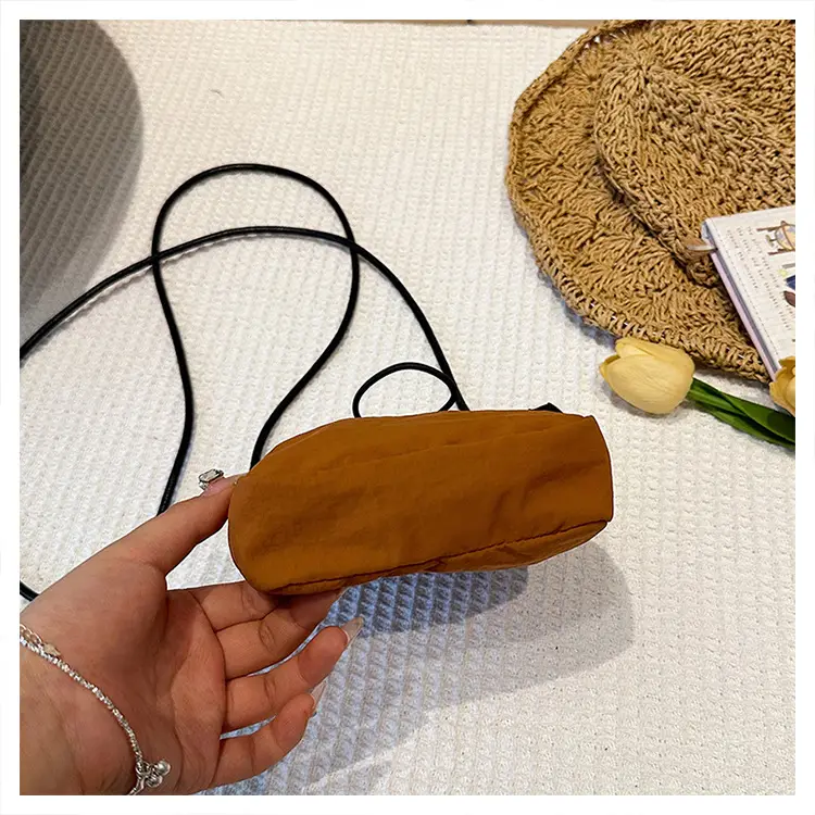 Women's Drawstring Phone Bag Beige Nylon Lightweight — feature 29